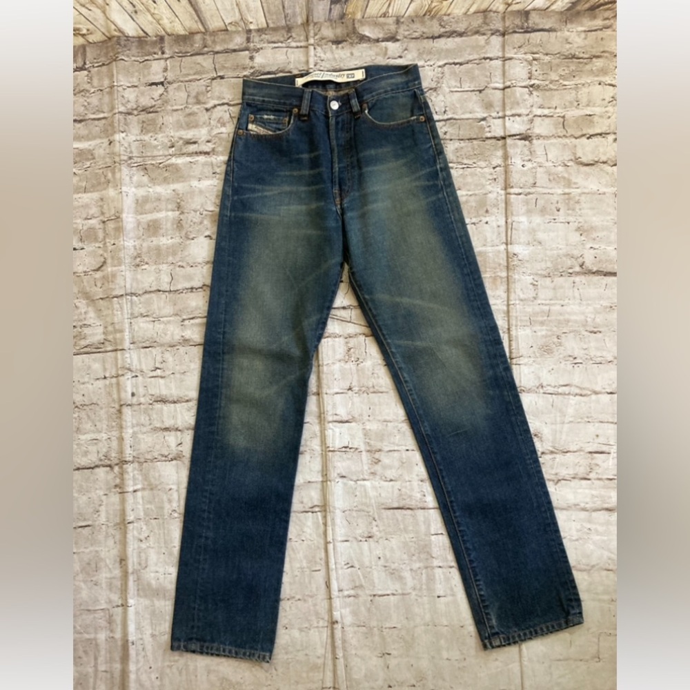 🔥 vintage Diesel made in Italy blue high waisted button down denim size 28